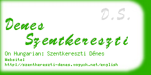 denes szentkereszti business card