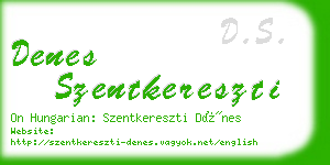 denes szentkereszti business card